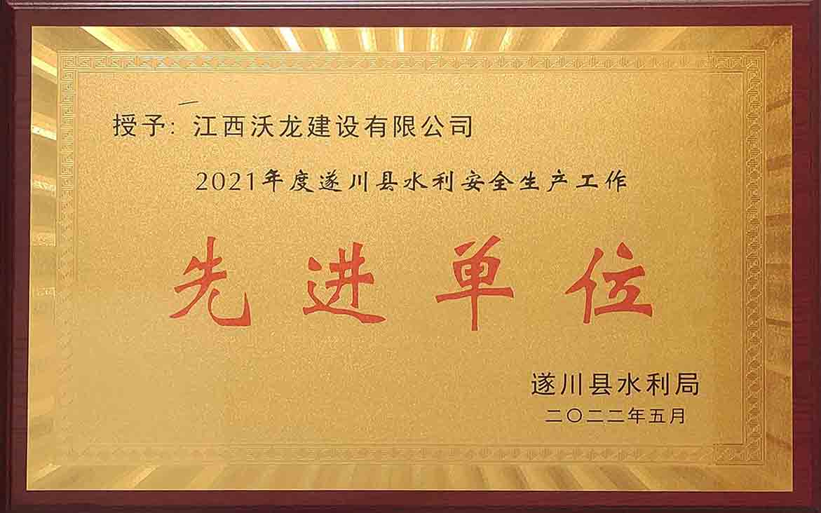 水利安全生产工作先进单位
